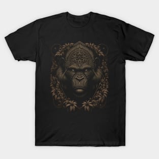 Gorilla decorated with Javanese ornaments T-Shirt